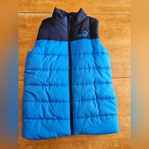 Puma Black and Blue Puffer Vest